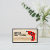 軽木金物動力工具赤ドリル機 名刺 (スタンド正面)