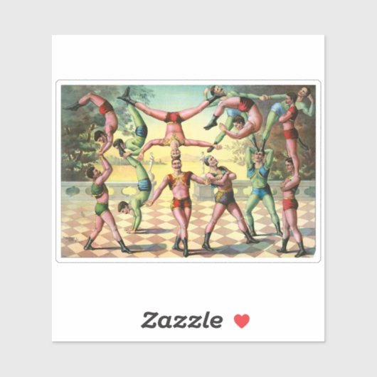 軽業を行う13人 シール (シート)