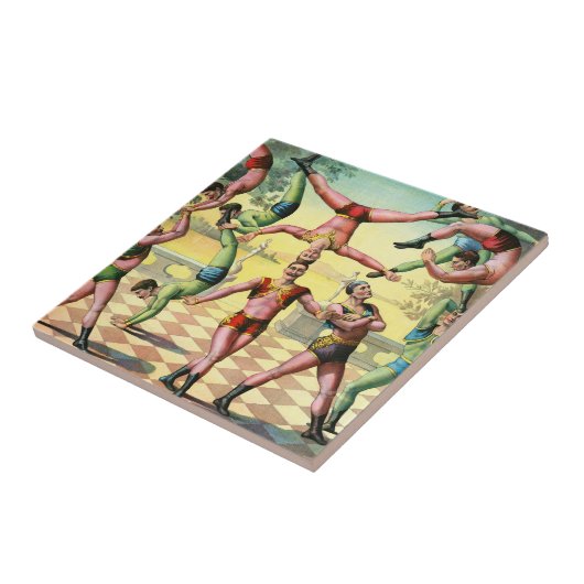 軽業を行う13人 タイル (側面)