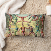 軽業を行う13人 ランバークッション (ブランケット)