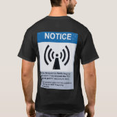 軽減する注意およびRFの警告のワイシャツ Tシャツ (裏面)
