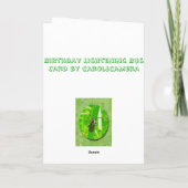 軽減の虫のバースデー・カード カード (裏面)