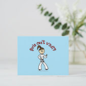 軽空手ガール ポストカード (スタンド正面)