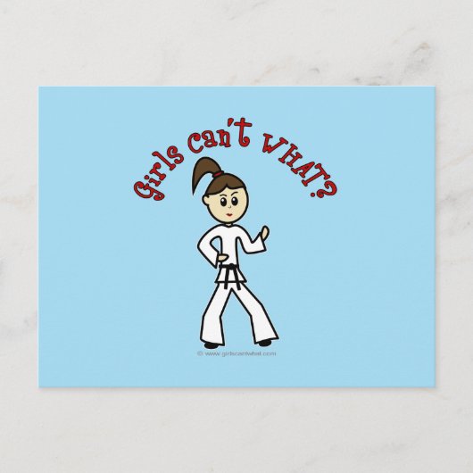 軽空手ガール ポストカード (正面)