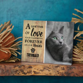 軽素朴木材ペット |猫/犬の記念撮影 フォトプラーク (側面)