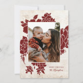 軽素朴木材 |赤いフローラ写真 シーズンカード (正面)