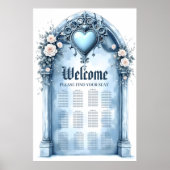 軽華美い青いアーチ形のフローラ。 ポスター (正面)