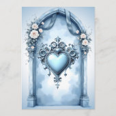 軽華美い青いアーチ形のフローラ。 メニュー (裏面)