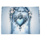 軽華美い青いアーチ形のフローラ。 ラージペーパーバッグ (正面)