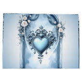 軽華美い青いアーチ形のフローラ。 ラージペーパーバッグ (裏面)