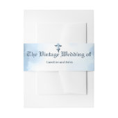 軽華美い青いアーチ形のフローラ。 招待状ベリーバンド (正面例)