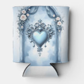 軽華美い青いアーチ形のフローラ。 缶クーラー (正面)