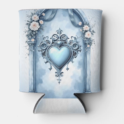 軽華美い青いアーチ形のフローラ。 缶クーラー (正面)