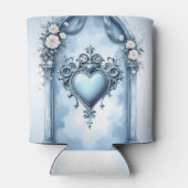 軽華美い青いアーチ形のフローラ。 缶クーラー (裏面)