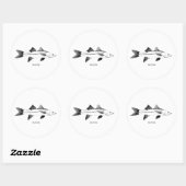 軽蔑のしぐさのイラストレーション ラウンドシール (シート)