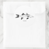 軽蔑のしぐさのイラストレーション ラウンドシール (バッグ)