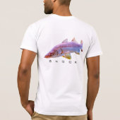 軽蔑のしぐさの魚のTシャツ Tシャツ (裏面)