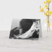 軽蔑のしぐさを持つ釣り人、Marco Island、フロリダ1965年 カード (黄色い花)