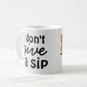 軽蔑的な漫画与えの猫「一口も飲まない」 コーヒーマグカップ (正面左)