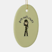 軽軍女性 セラミックオーナメント (右)