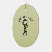 軽軍女性 セラミックオーナメント (左)