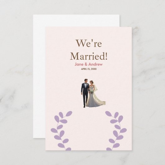 軽量で快適な結婚式招待状、印刷 招待状 (正面/裏面)