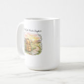 軽量に荷造り 輝くように旅を Quote コーヒーマグカップ (正面左)