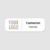 軽量の従業員名札会社ロゴ磁気 名札 (正面)