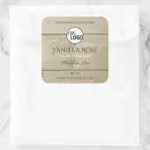 軽量木目製品包装ラベルとロゴ スクエアシール (バッグ)