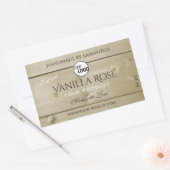 軽量木目製品包装ラベルとロゴ 長方形シール (封筒)