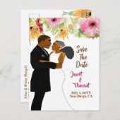 軽金ゴールドフローラアフリカ系アメリ結婚カ人 ポストカード (正面/裏面)