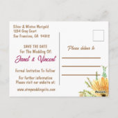 軽金ゴールドフローラアフリカ系アメリ結婚カ人 ポストカード (裏面)