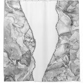 軽銀大理石灰グリッター釉薬 シャワーカーテン (正面)