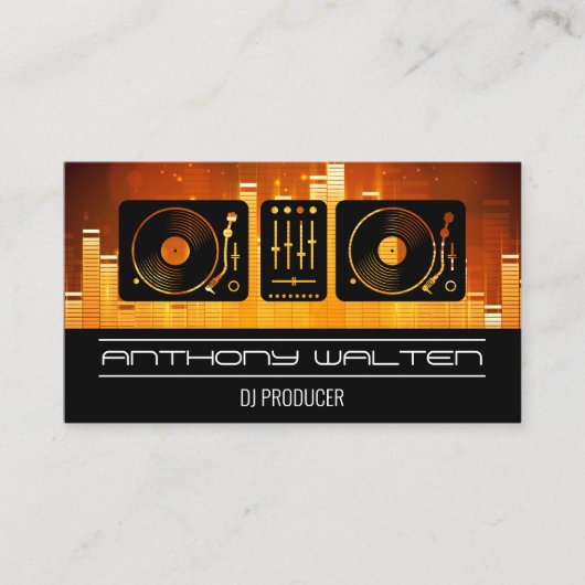 軽音バー等化器 | ターンテーブル 名刺 (正面)