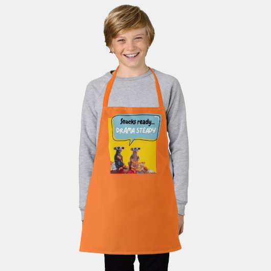 軽食の準備、ドラマの定常 エプロン (着用した状態)