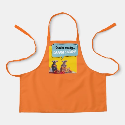 軽食の準備、ドラマの定常 エプロン (正面)