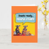 軽食の準備、ドラマの定常 カード (黄色い花)