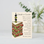 軽食の饗宴の招待を積み重ねて下さい インビテーションポストカード (スタンド正面)