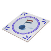 軽食のBitterbalのオランダのデルフト青Delftware一見 タイル (側面)