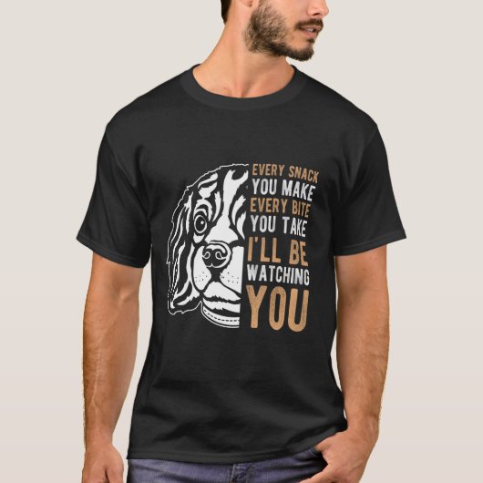 軽食を食べる時は軽食を食べる Tシャツ (正面)