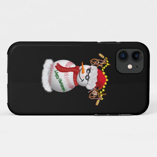 軽食飾付き野球人気がある雪だるま Case-Mate iPhoneケース (裏面(横))