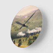 軽騎兵の組の充満、10月25日 ラウンド壁時計 (傾斜)