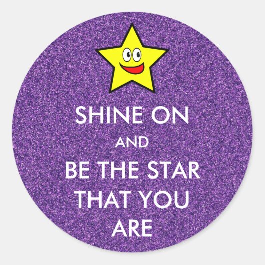 輝いて星になれグリッター ラウンドシール (正面)