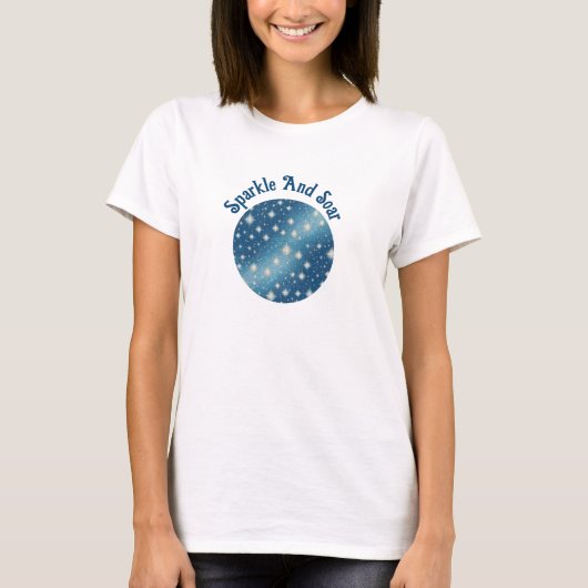 "輝いて羽ばたく" インスピレーション Tシャツ (正面)