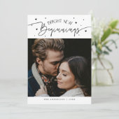 輝かしいスタート 新年の白い写真 シーズンカード (スタンド正面)