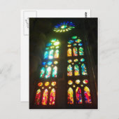 輝かしいステンドグラス窓 ポストカード (正面/裏面)