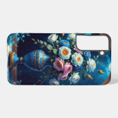 輝かしいフローラの花束が月に照らされた空の下 SAMSUNG GALAXYケース (裏面横)