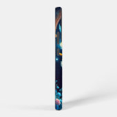 輝かしいフローラの花束が月に照らされた空の下 SAMSUNG GALAXYケース (右側面)