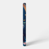 輝かしいフローラの花束が月に照らされた空の下 SAMSUNG GALAXYケース (左側面)