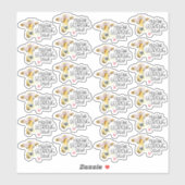 輝かしい一日かわいいハイファーの牛のパンを持っている シール (シート)